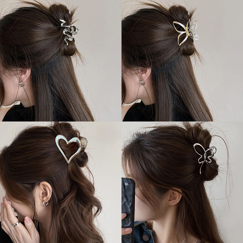 高级感大号鲨鱼夹金属超大号抓夹2026新款发量多头饰发夹女后脑勺