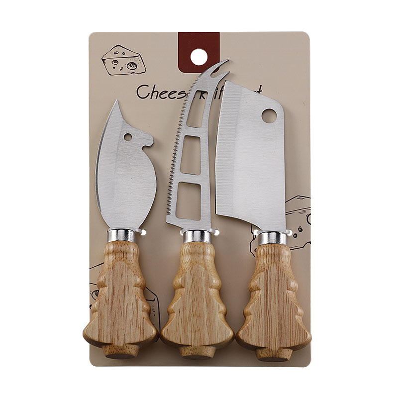 Cross-border in-stock Christmas tree cheese cheese knife, stainless steel Western food knife, steak knife, bread knife, mini kitchen knife Application Scenario