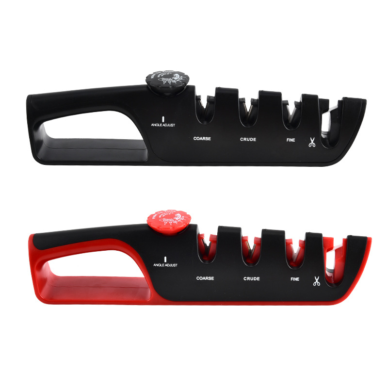 Four-in-one adjustable knife sharpener, tungsten steel multi-functional knife sharpener, household fast knife sharpener, knife sharpener Item Picture