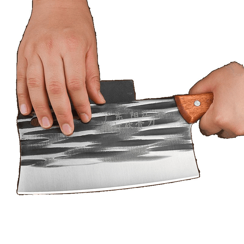 Yangjiang kitchen knife is a sharp household knife for cutting large bones in the kitchen. It is a heavy-duty, forged and thickened cutter specifically designed for chefs Item Picture