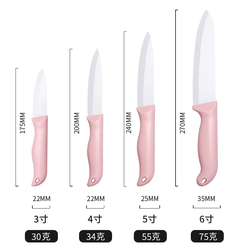 Factory direct sales of ceramic fruit knives, household slicing knives, kitchen fruit knives, complementary food knives, and creative portable kitchen knives Application Scenario