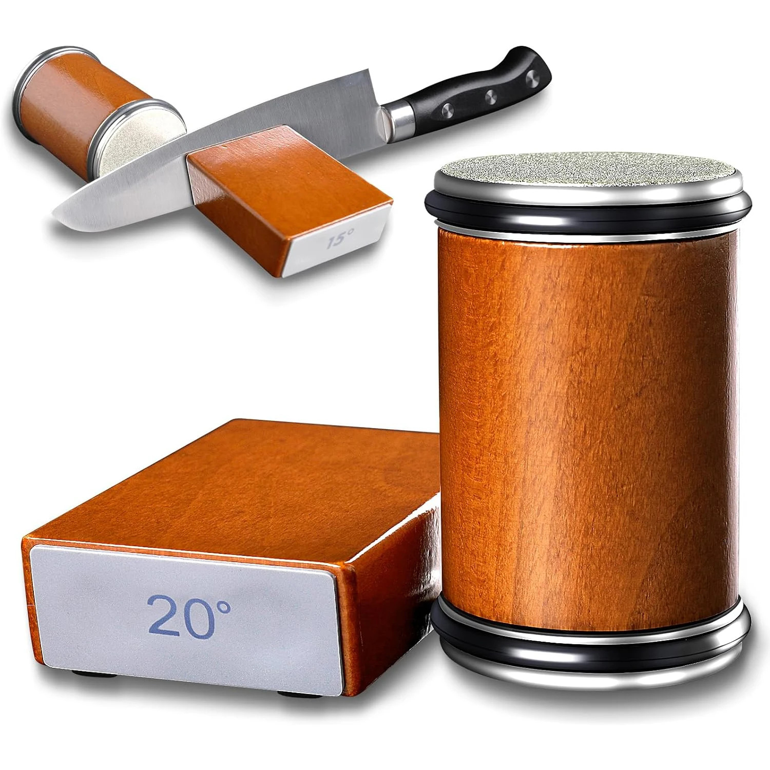 Diamond Knife Sharpener Rolling wheel knife sharpener set whetstone Rolling Knife Sharpener full figure