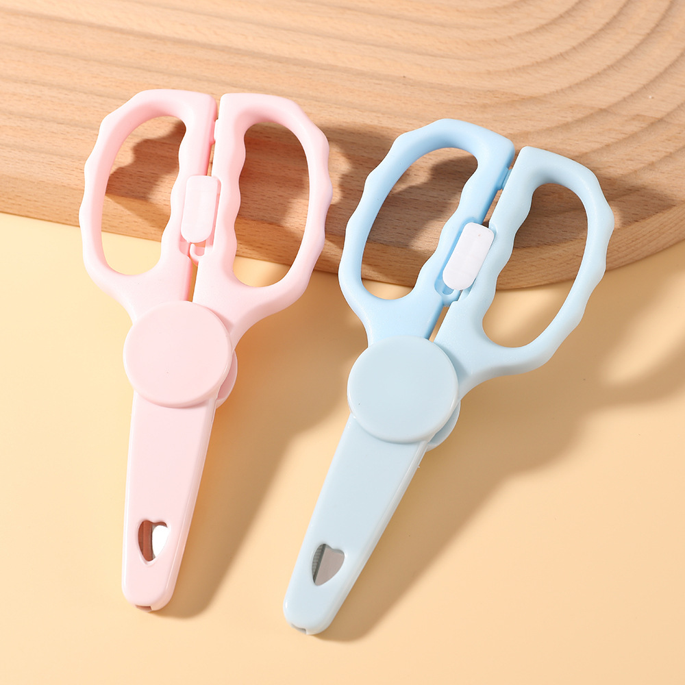 In-stock baby food scissors suitable for cutting meat and vegetables, children and babies. Portable baby food scissors for going out. Direct supply from the scissors manufacturer details Picture