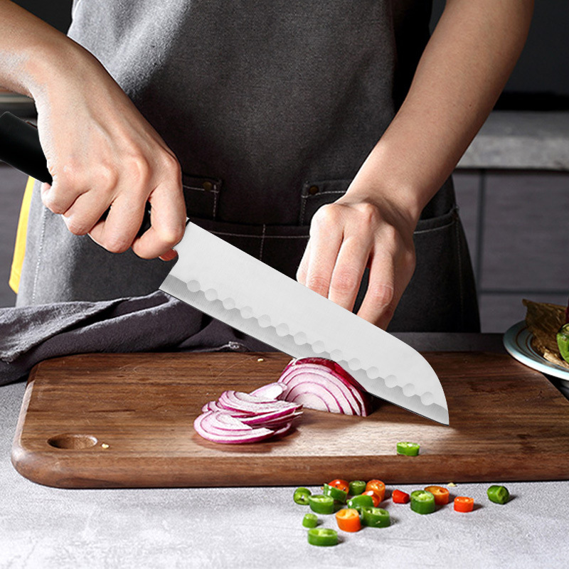 In stock: 7.5-inch small kitchen knife, 7-inch Japanese chef knife, 5-inch all-purpose knife, stainless steel fruit knife, and small kitchen knife Specification drawing