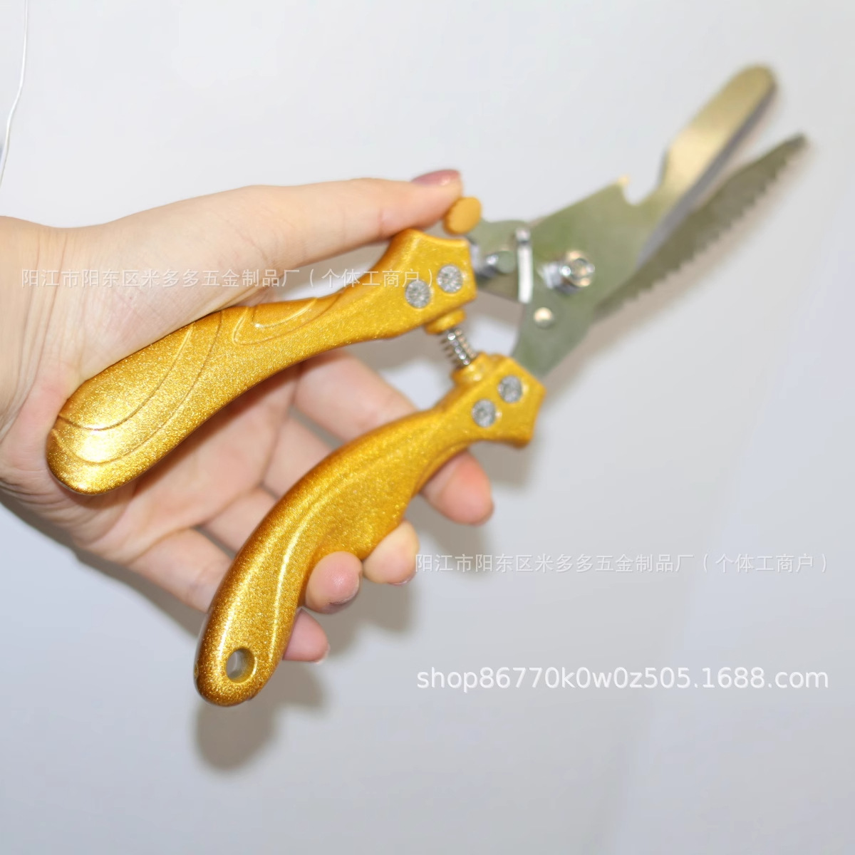 New powerful chicken bone scissors, stainless steel multi-functional household food kitchen scissors Specification drawing