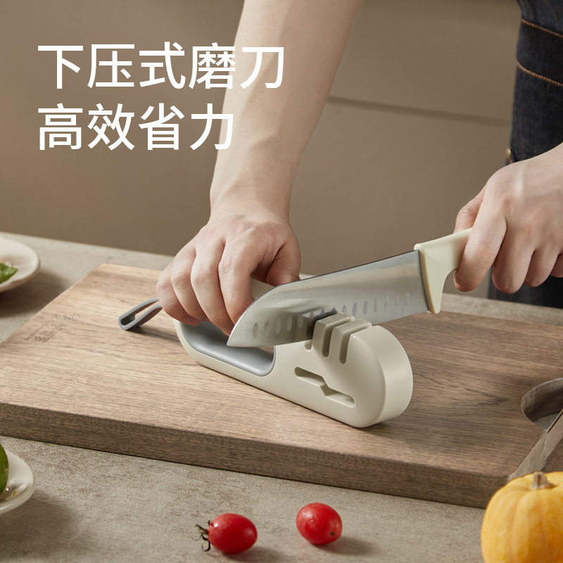 Multi-functional knife sharpener, four-in-one knife and scissors, multi-functional anti-slip kitchen knife sharpener, household kitchen knife sharpener Specification drawing