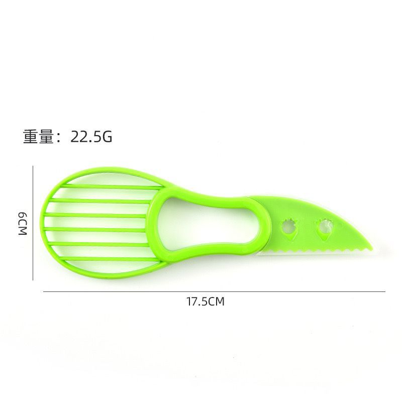 Three-in-one multi-functional PP avocado peeler, pulp separator and pulp scraper, creative kitchen gadget Specification drawing