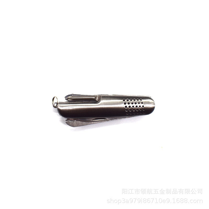 Stainless steel 11-inch multi-functional folding knife, multi-hole iron shell knife, gift knife, convenient portable knife Item Picture