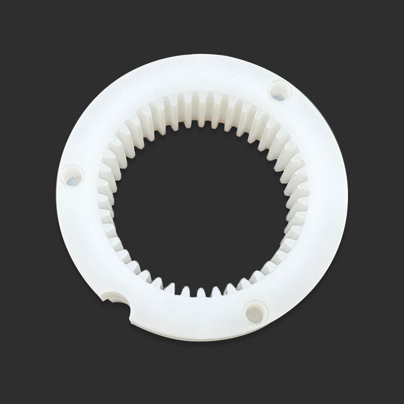 The manufacturer supplies non-standard plastic nylon transmission gear processing, micro gear precision parts, injection molding processing parts details Picture