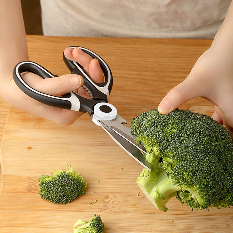 Panda Scissors, powerful kitchen scissors, Chicken bone scissors, Food pickles, Walnut household scissors, multi-functional stainless steel scissors manufacturer wholesale Application Scenario