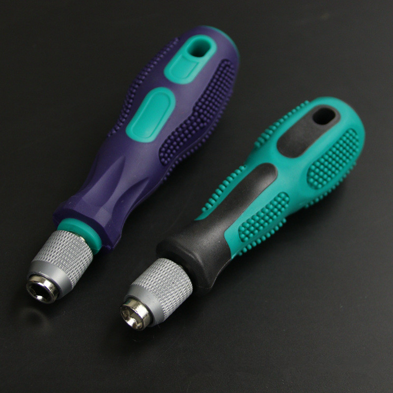 6.35 Self-locking handle screwdriver quick-release connector 1/4 rod chuck sleeve Screwdriver tip double bead chuck Application Scenario