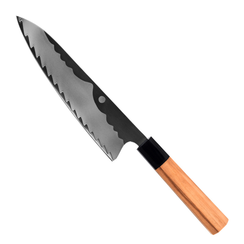 Octagonal handle steel chef's knife, Japanese chef's knife, home kitchen hair-cutting knife, meat cutting knife, handmade Item Picture