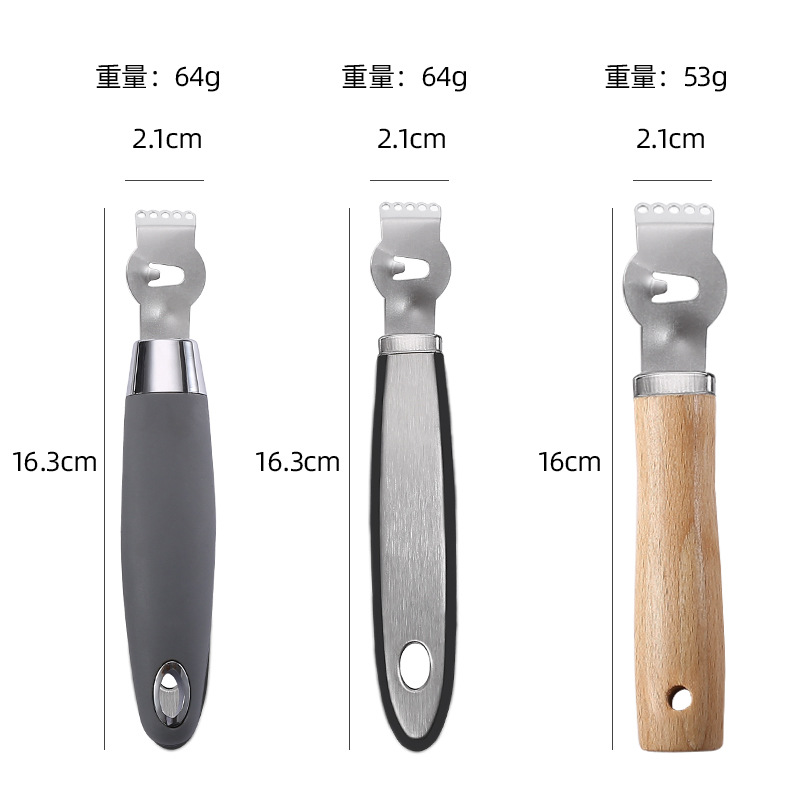 Stainless steel lemon peeler and grater, small eye grater, coconut grater, grapefruit tea tool, slicer, grater and orange opener details Picture