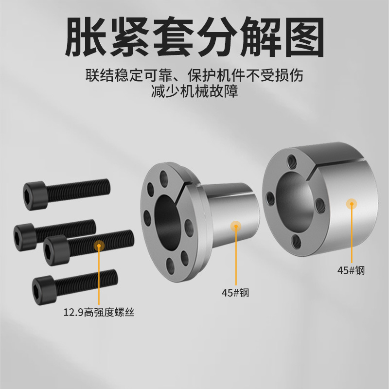 Ji Electric Z3A expansion sleeve RCK70 bearing liner tensioning KTR200 keyless bearing sleeve STK130 tensioning lock sleeve Specification drawing