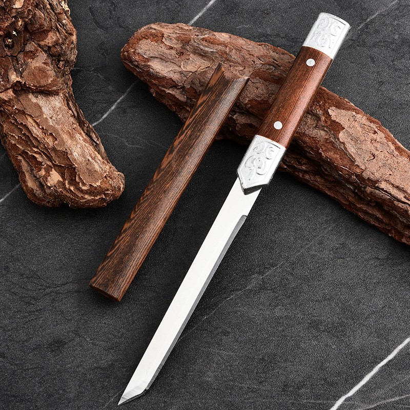 Knife, straight knife, magic pen knife, outdoor barbecue, wilderness survival knife, portable knife, camping sharp, peeler fruit knife full figure