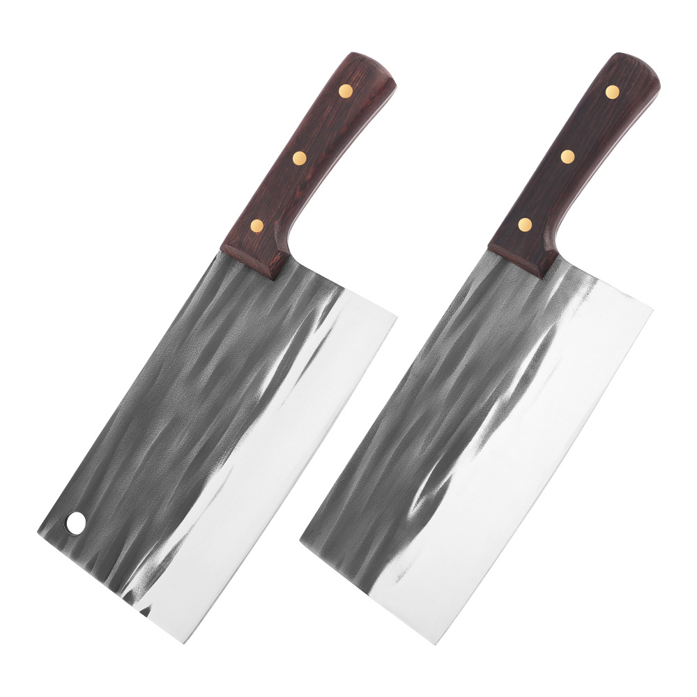 Douyin live-streaming hit online celebrity forged kitchen knife, chicken wing, wooden handle, front and back cutting, kitchen knife, household chopping knife Item Picture