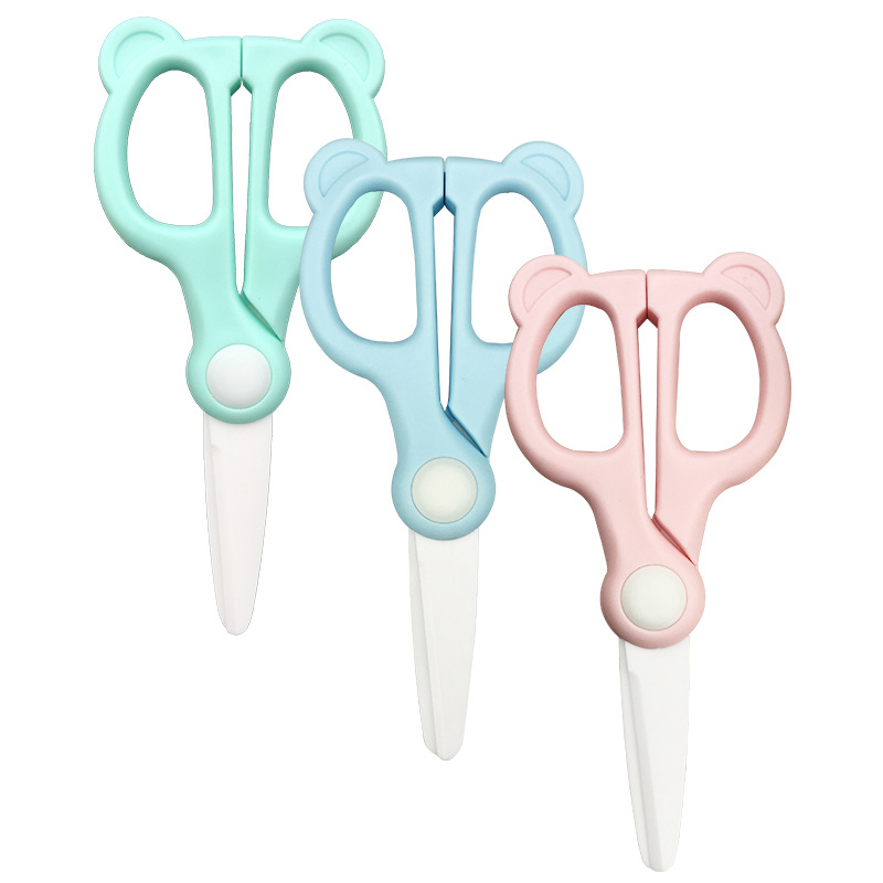 Baby ceramic scissors, baby food scissors, kitchen scissors with shears, household kitchen food scissors and knives in stock Item Picture