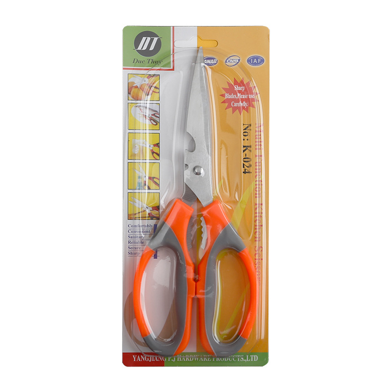 Multi-functional stainless steel household kitchen scissors, chicken bone scissors, barbecue powerful kitchen scissors, fish killing food scissors, in stock Item Picture