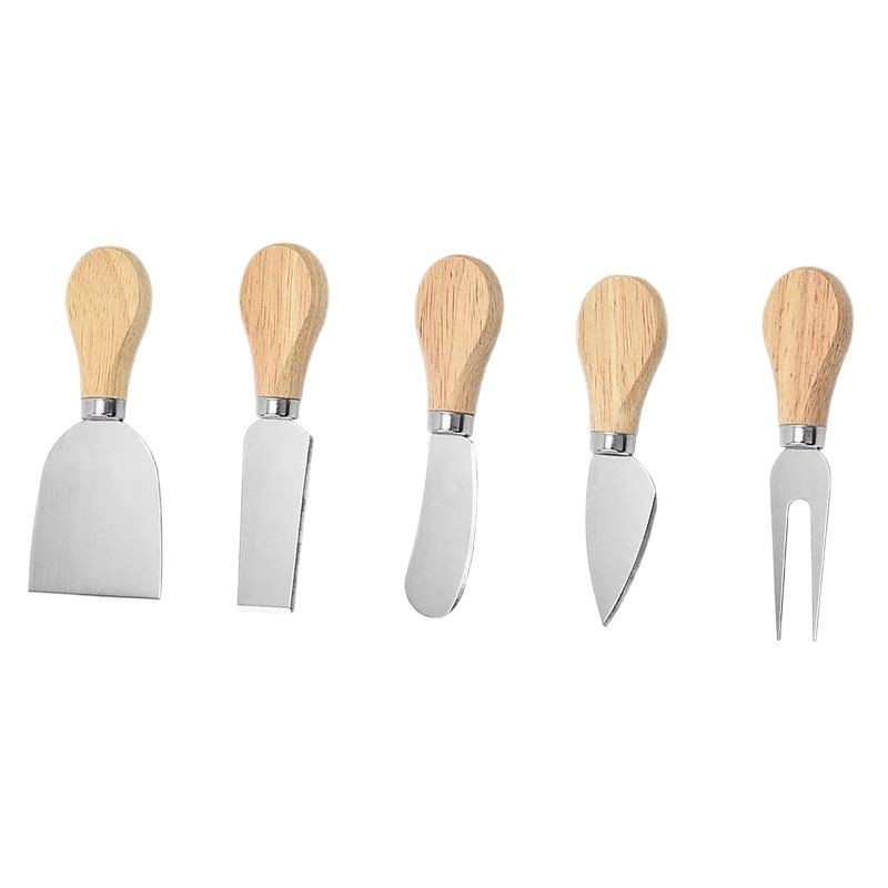 Factory direct sales of stainless steel cheese knives, wooden handle cheese and cheese knife sets, kitchen cheese knives, cheese knives Item Picture