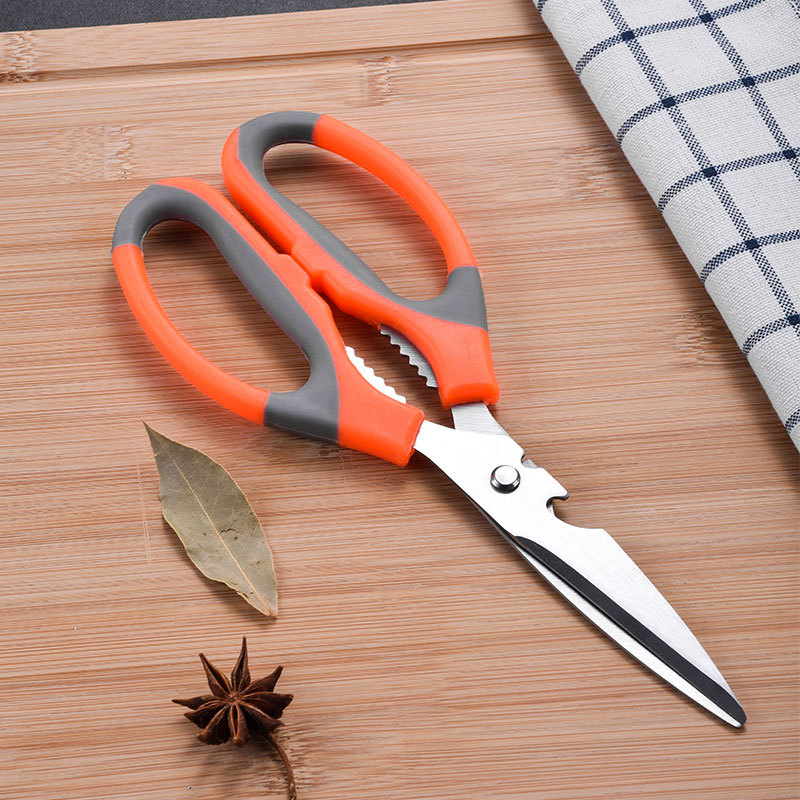 Scissors, household kitchen scissors, stainless steel scissors, multi-functional powerful scissors, chicken, duck and fish bone scissors, barbecue scissors, factory direct sales Specification drawing