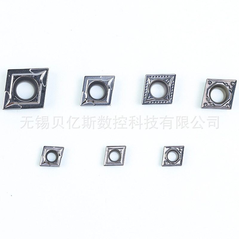CCGT/CCMT060204 rhombic 80-degree CNC turning inserts, universal outer circle and inner hole boring for stainless steel parts Application Scenario