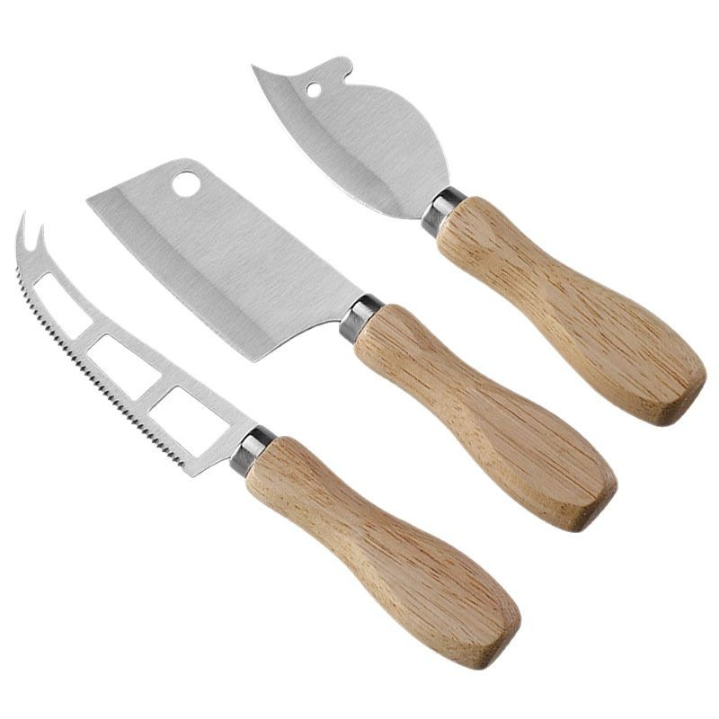 Cross-border stock rubber wooden-handled cheese knife, grandma's cheese knife, cute mouse knife, steak knife, mini kitchen knife Item Picture