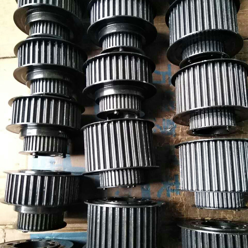 Suzhou synchronous pulley manufacturer processes high-precision aluminum alloy oxidized industrial transmission pulleys details Picture
