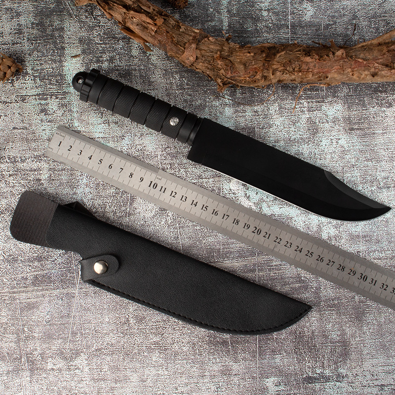 Outdoor straight knife, sharp, durable, portable for camping, high-hardness self-defense knife, camping fruit knife for cutting vegetables and fruits full figure