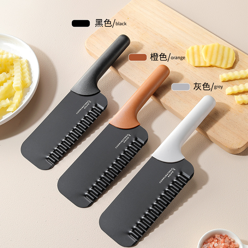 Wolf Tooth potato cutter, corrugated knife, stainless steel household kitchen cutter, Langya Wave knife details Picture