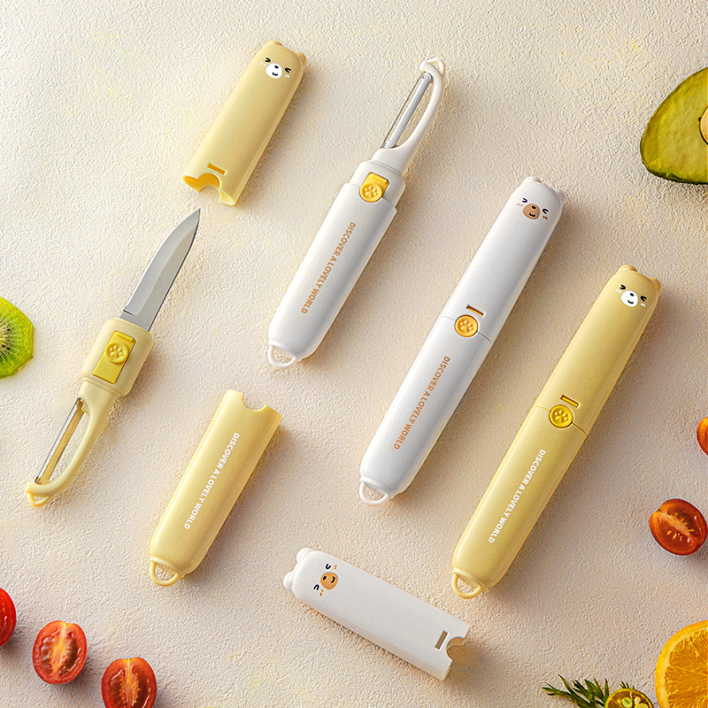 Fruit knife, peeler, multi-functional peeler, household folding fruit knife, portable peeler, fruit knife two-in-one details Picture