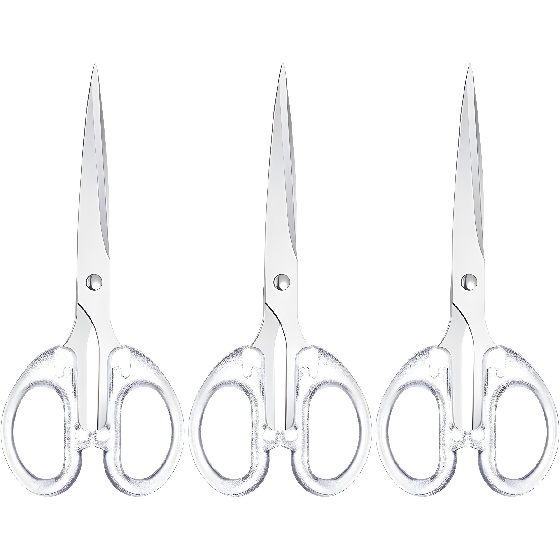 Frosted transparent scissors, special for home and office use, student stationery unboxing knives, thickened stainless steel hand scissors Item Picture