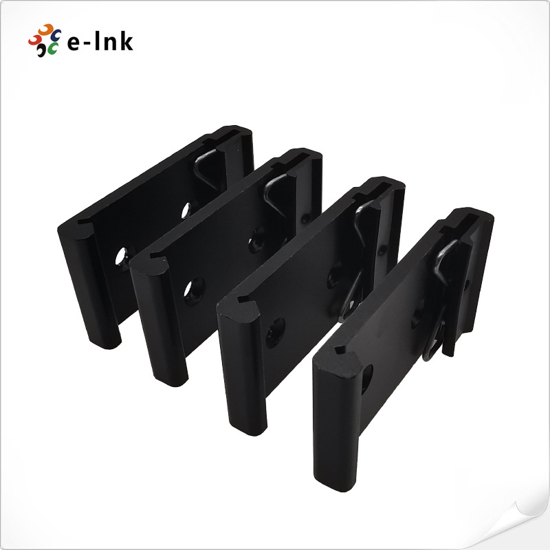 Standard 35mm rail clip installation DIN rail clip clip, aluminum alloy black hanging rail accessory, industrial details Picture