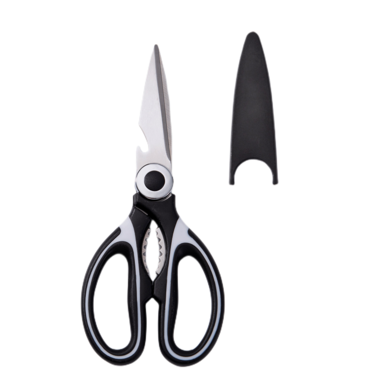 Factory direct supply of Panda Scissors, stainless steel kitchen chicken bone scissors, food scissors, sharp and multi-functional large household scissors Item Picture
