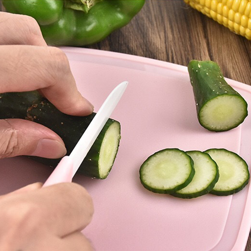 Ceramic fruit knife with protective case, fruit peeler, small peeler, portable dormitory knife, household kitchen knife details Picture