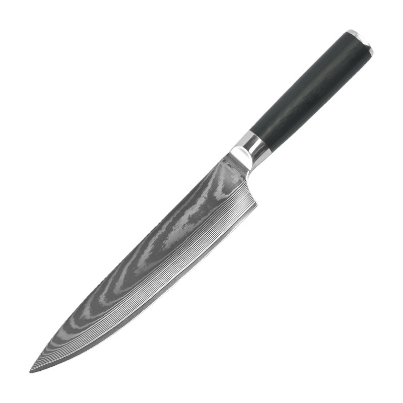 Cross-border Damascus pattern knife, stainless steel knife, chef's knife, household meat slicer, chef's cooking knife, fruit knife Item Picture