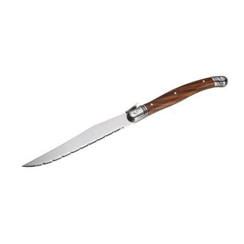 Cross-border manufacturer's in-stock Western tableware with wood-grain plastic handles, steak knives, steak table knives, and Western tableware Item Picture