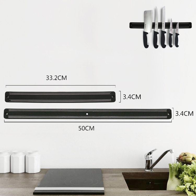 Plastic magnetic knife rack, magnetic tool rack, wall-mounted magnetic kitchen knife rack, creative kitchen storage rack full figure