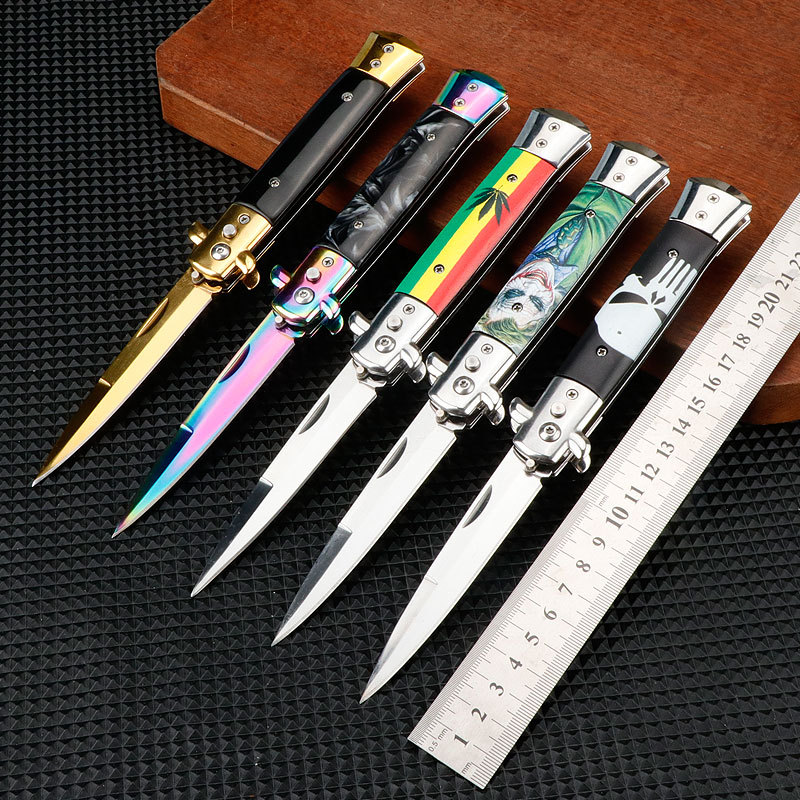 Outdoor multi-functional folding knife, camping tool, high-hardness stainless steel fruit knife, unboxing knife, stainless steel quick disassembly full figure