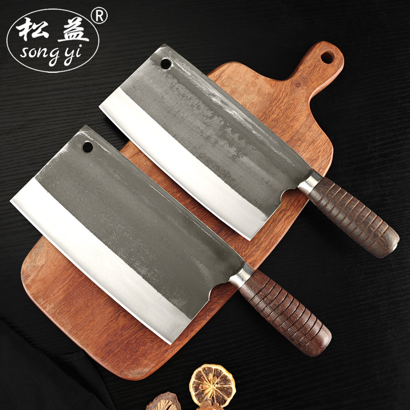 Blacksmith's forged chopping knife, chicken and duck knife, stainless steel knife, heavy-duty old-fashioned braised meat knife, roast meat knife, internet-famous sharp knife Specification drawing