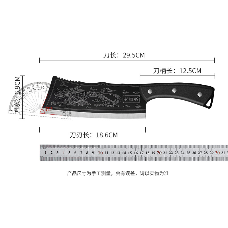 Yangjiang Dragon-Slaying Knife, kitchen household knife, outdoor woodcutting knife, hand-forged household stainless steel chopping knife Application Scenario
