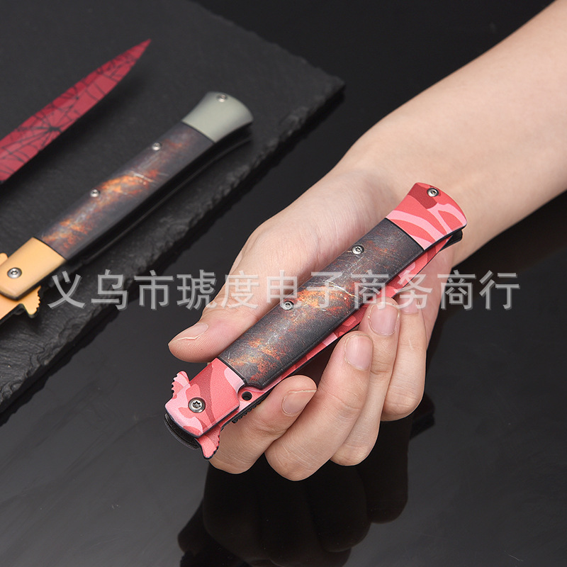 CSGO peripheral short sword stainless steel uncut game physical figurine model quick-release toy skin collectible Specification drawing