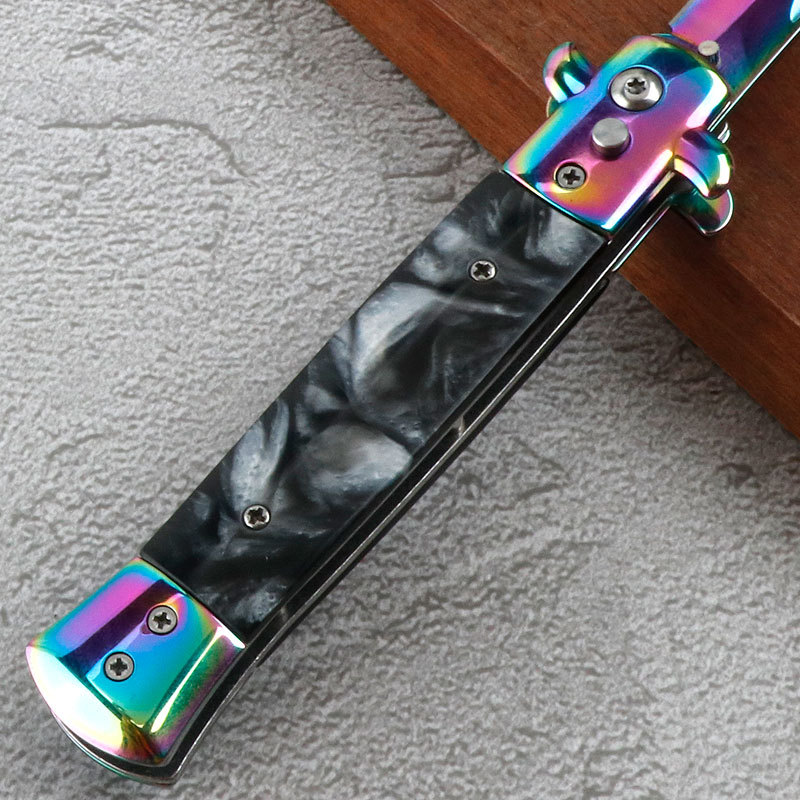 Outdoor multi-functional folding knife, camping tool, high-hardness stainless steel fruit knife, unboxing knife, stainless steel quick disassembly Application Scenario