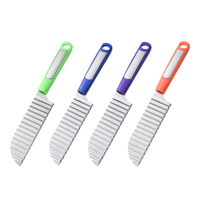 Amazon export stainless steel wavy potato knife, kitchen small tools, French fries knife, vegetable and potato slicing wavy knife Item Picture
