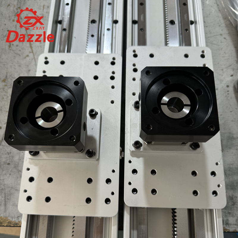 The gear rack slide table module, precision rack single-axis slide table module, long-stroke heavy-load lifting and lapping Application Scenario