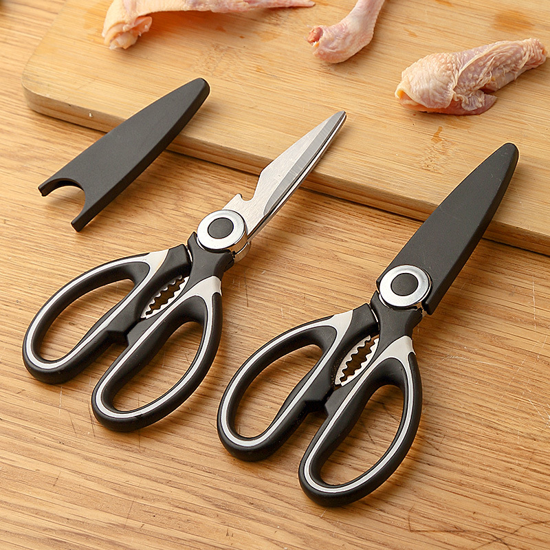 Kitchen scissors, walnut bottle opener, multi-functional food, grilled chicken bone scissors, panda scissors, stainless steel scissors full figure