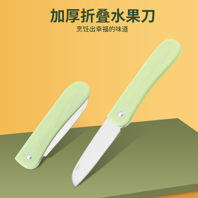 Nordic folding stainless steel fruit knife, portable household peeler knife, peeling knife, fruit knife, baby food knife details Picture