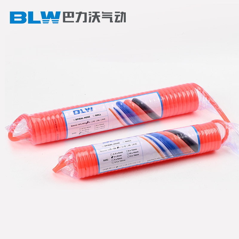 High-pressure pneumatic spring air tube telescopic hose PU6*4/8*5/10*6.5 air pump telescopic helical spring tube full figure