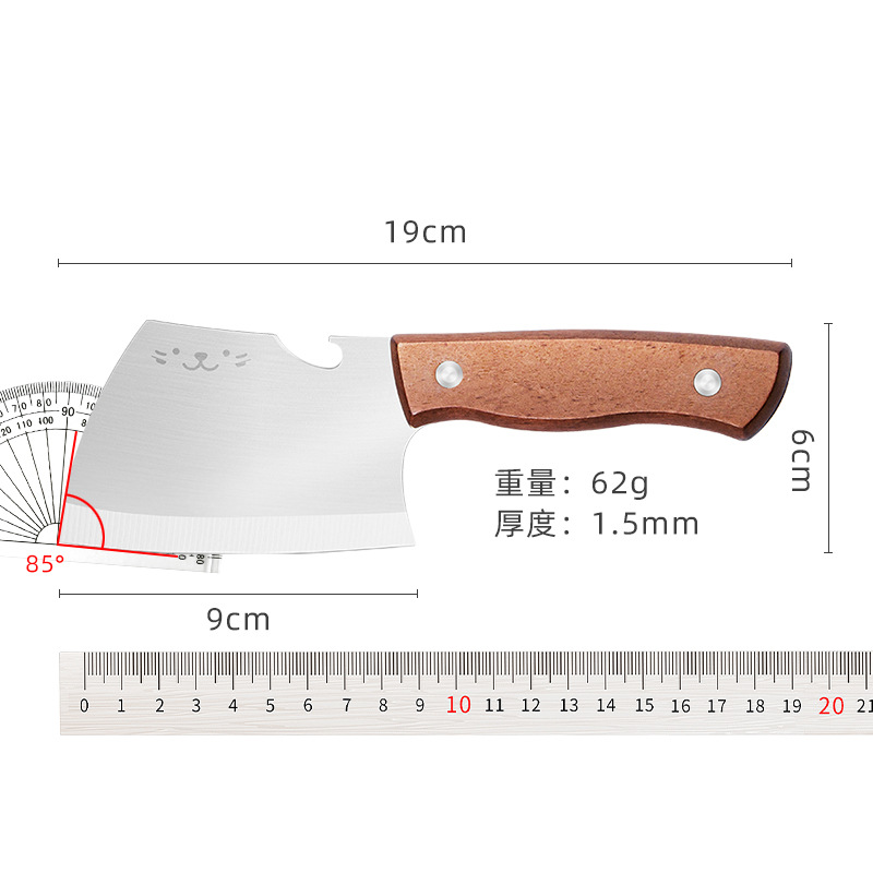 Factory direct sales Cartoon Bear Sharp stainless steel mini kitchen knife, special slicing knife for household kitchen, meat slicer Item Picture