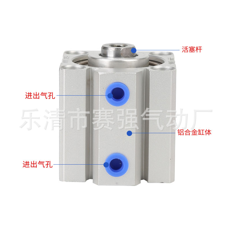Type of DE thin cylinder SDA20/25/32 / x10x15x20x25x30 40 * 40 x50x75x100sb Specification drawing