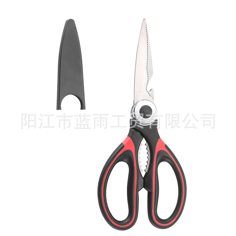 Multi-functional stainless steel kitchen scissors, Panda scissors, household powerful kitchen scissors, Korean barbecue scissors, chicken bone scissors in stock Item Picture